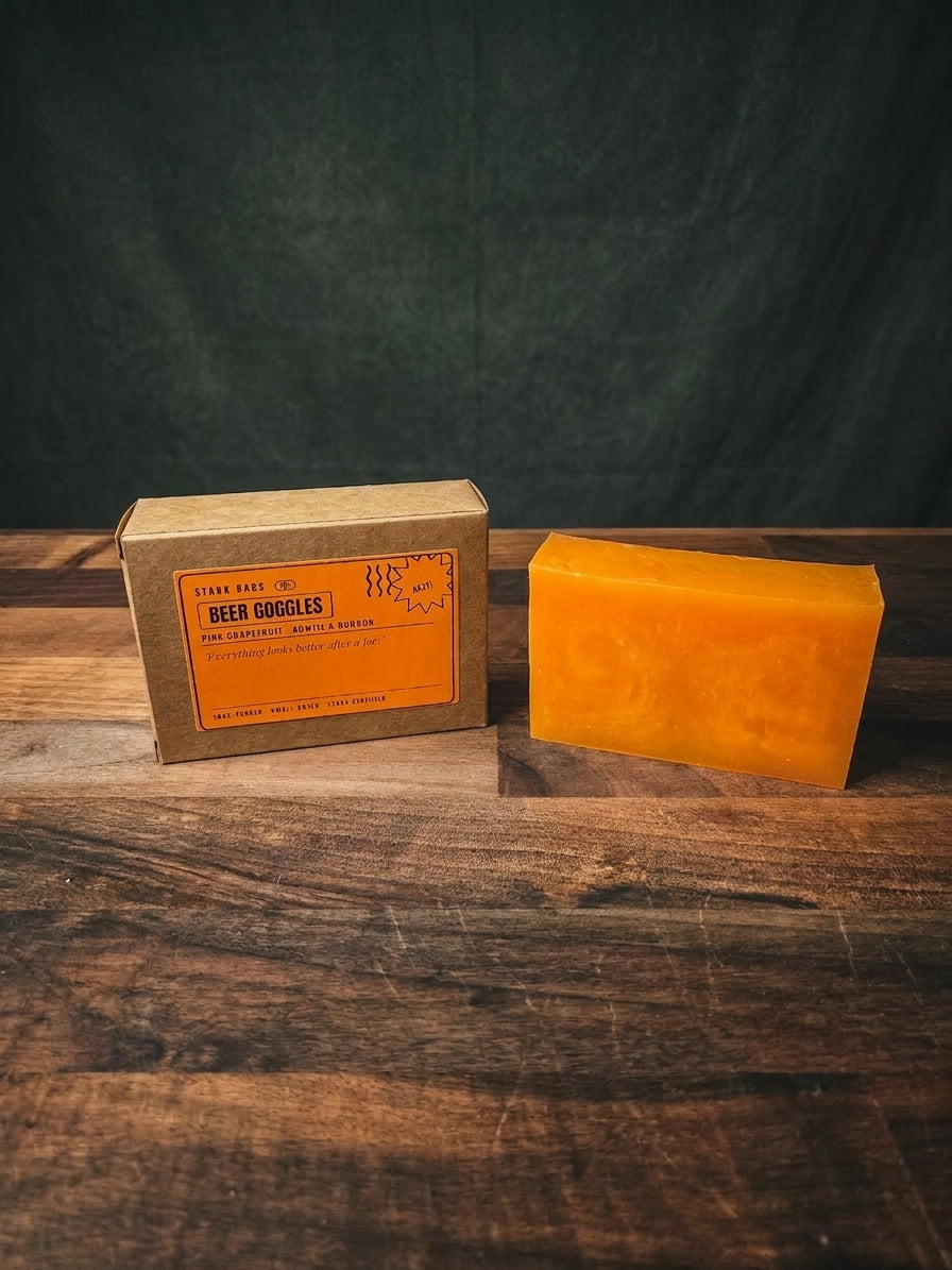 Beer Goggles Bar Soap – Pink Grapefruit & Bourbon