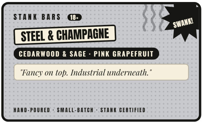 Steel & Champagne - Handmade Bar Soap Funny Gift, Co-Worker