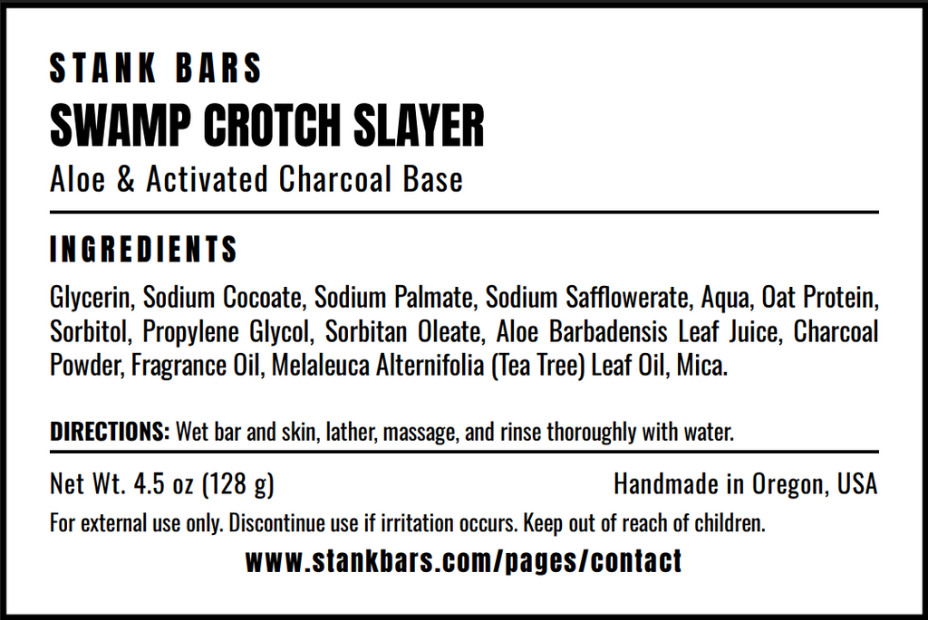 Swamp Crotch Slayer Peppermint Tea Tree Bar Soap