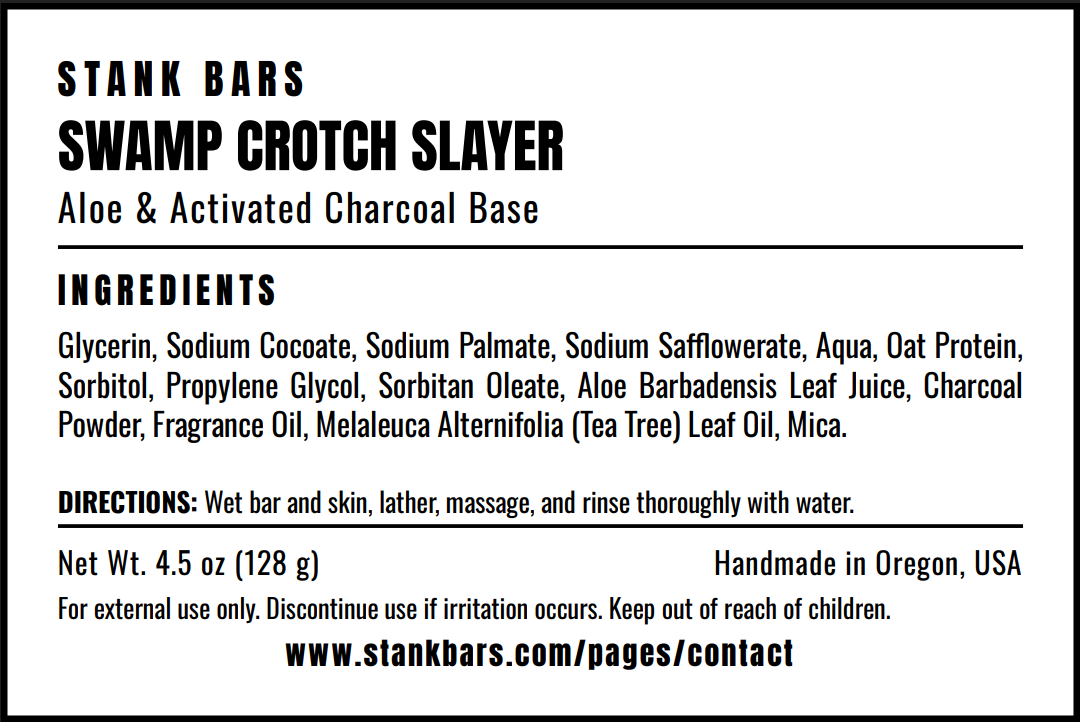 Swamp Crotch Slayer Peppermint Tea Tree Bar Soap