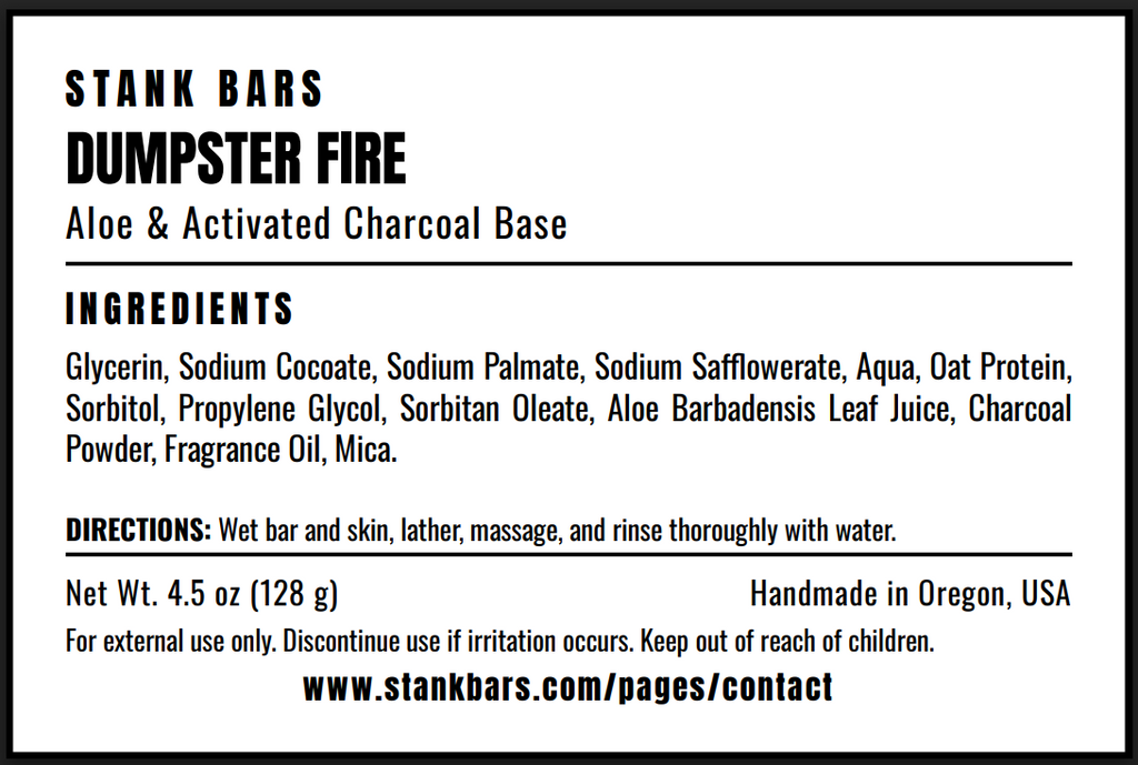 Dumpster Fire Charcoal Bar Soap – Funny Gift for Coworkers