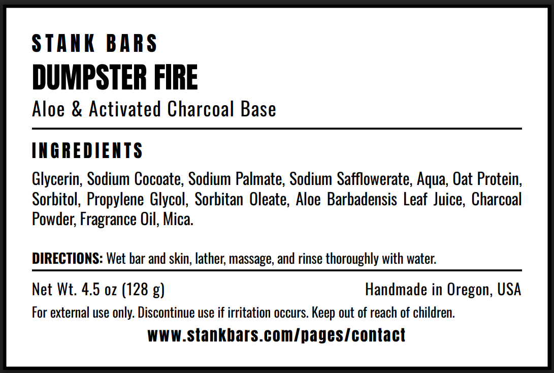 Dumpster Fire Charcoal Bar Soap – Funny Gift for Coworkers