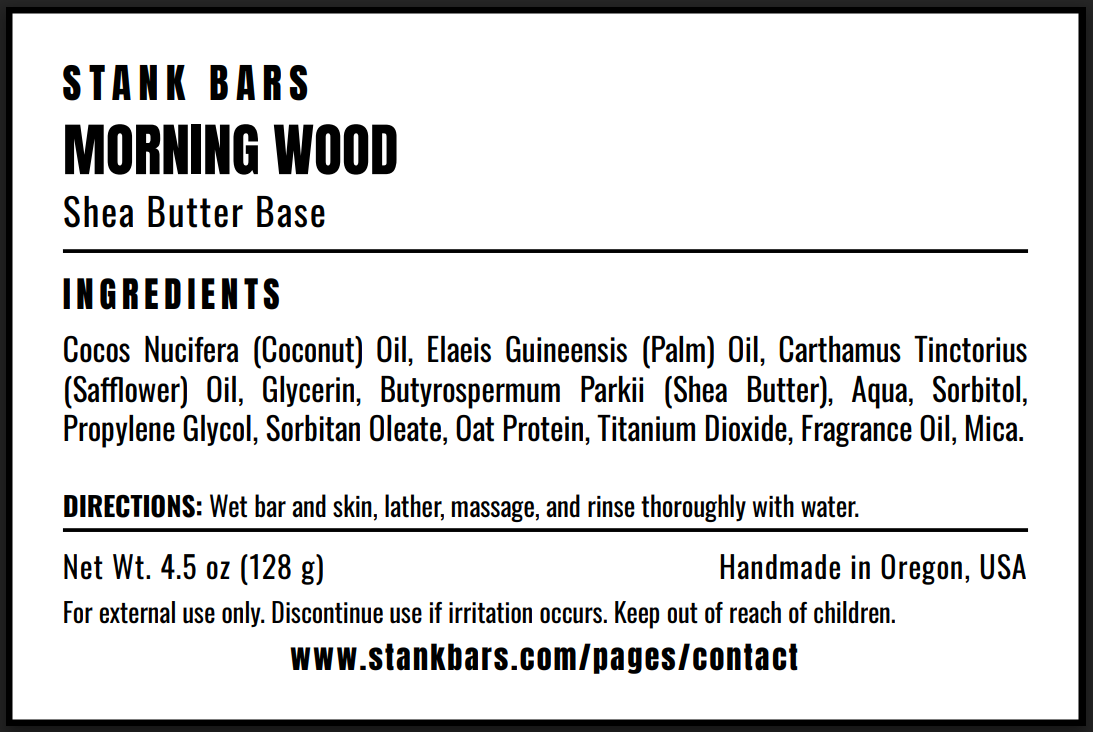 Morning Wood - Handmade Bar Soap Funny Gift, Co-Worker