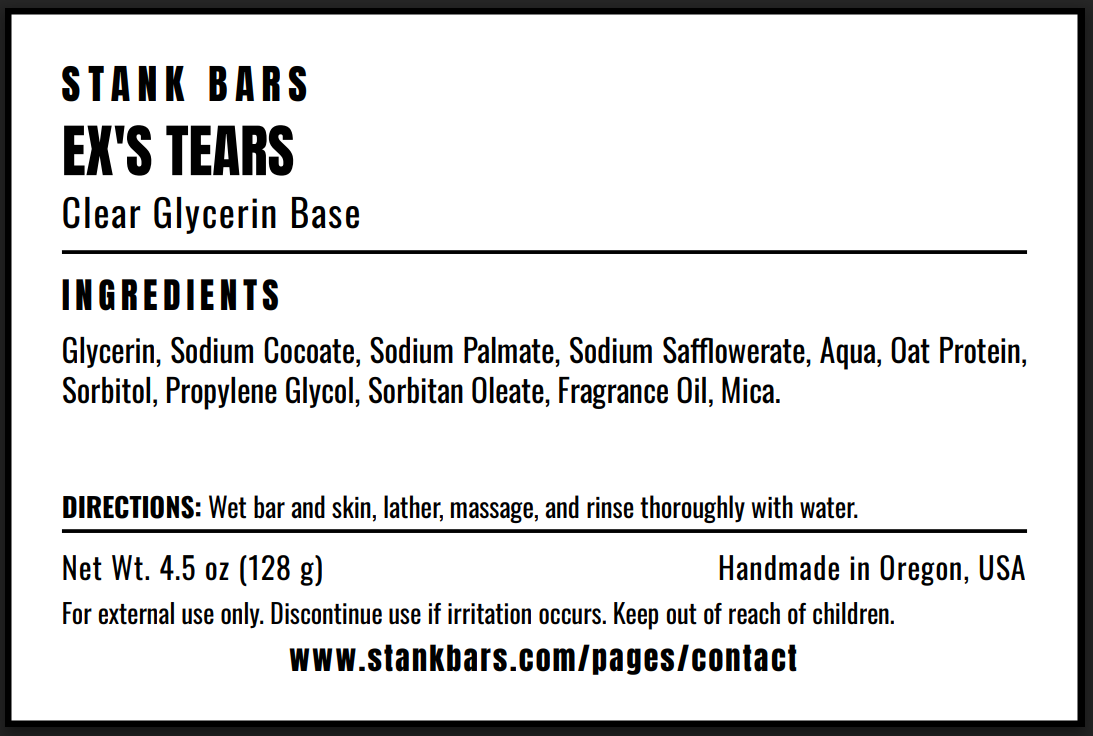 Ex's Tears Garden Mint Glycerin Bar Soap Gift