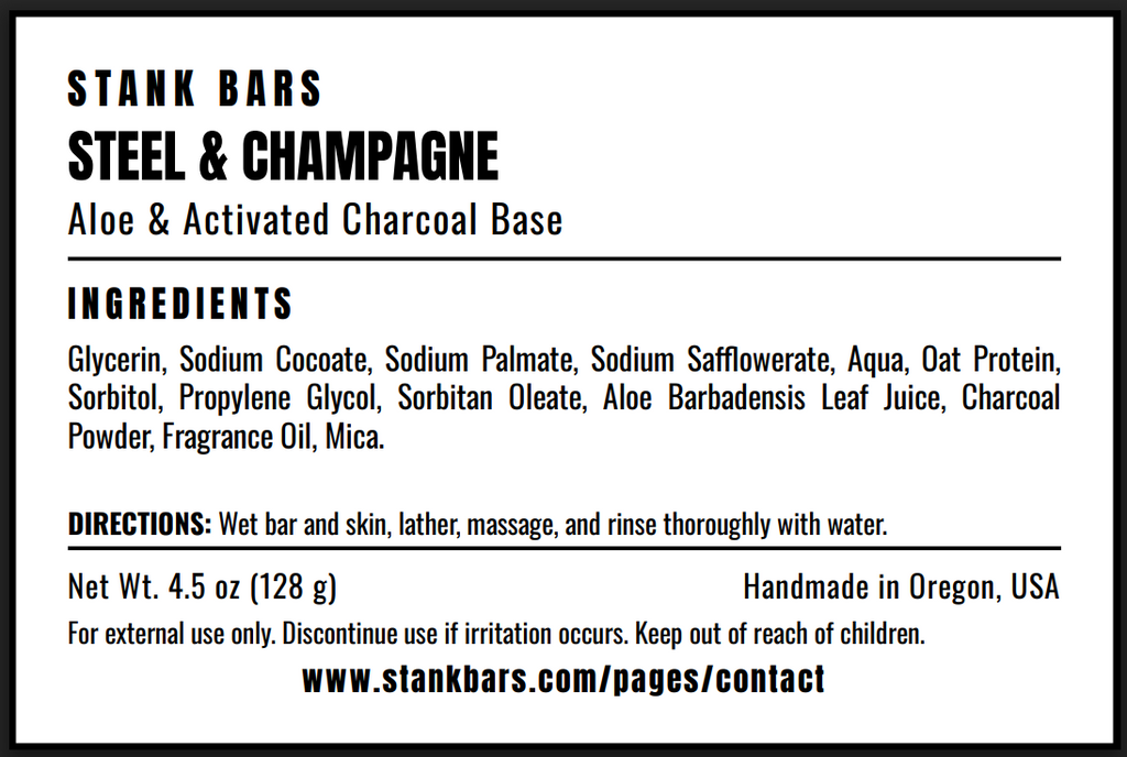 Steel & Champagne - Handmade Bar Soap Funny Gift, Co-Worker