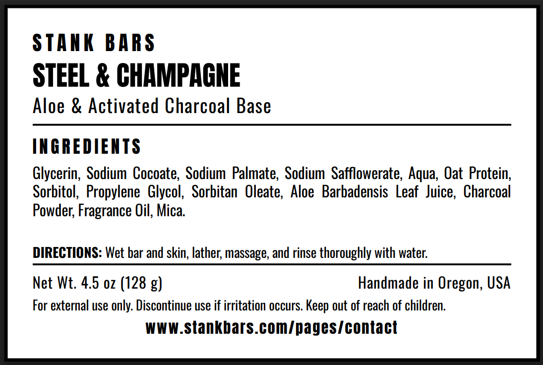 Steel & Champagne - Handmade Bar Soap Funny Gift, Co-Worker